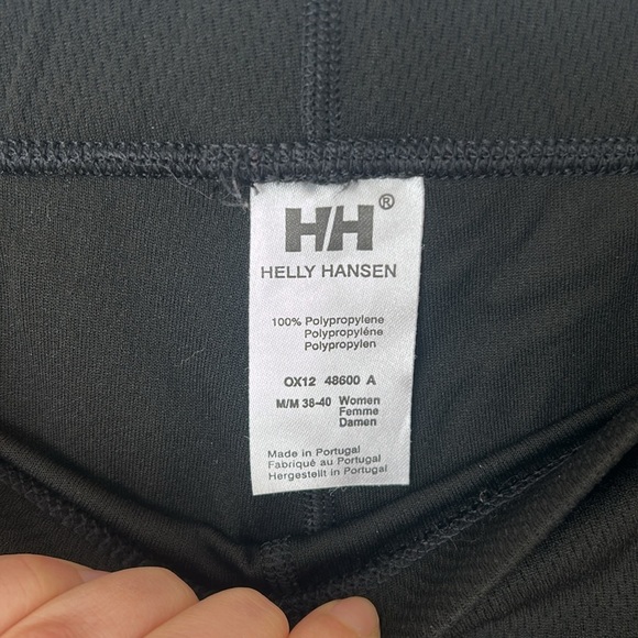 Helly Hansen black long underwear thermals size medium polypropylene - Picture 4 of 7